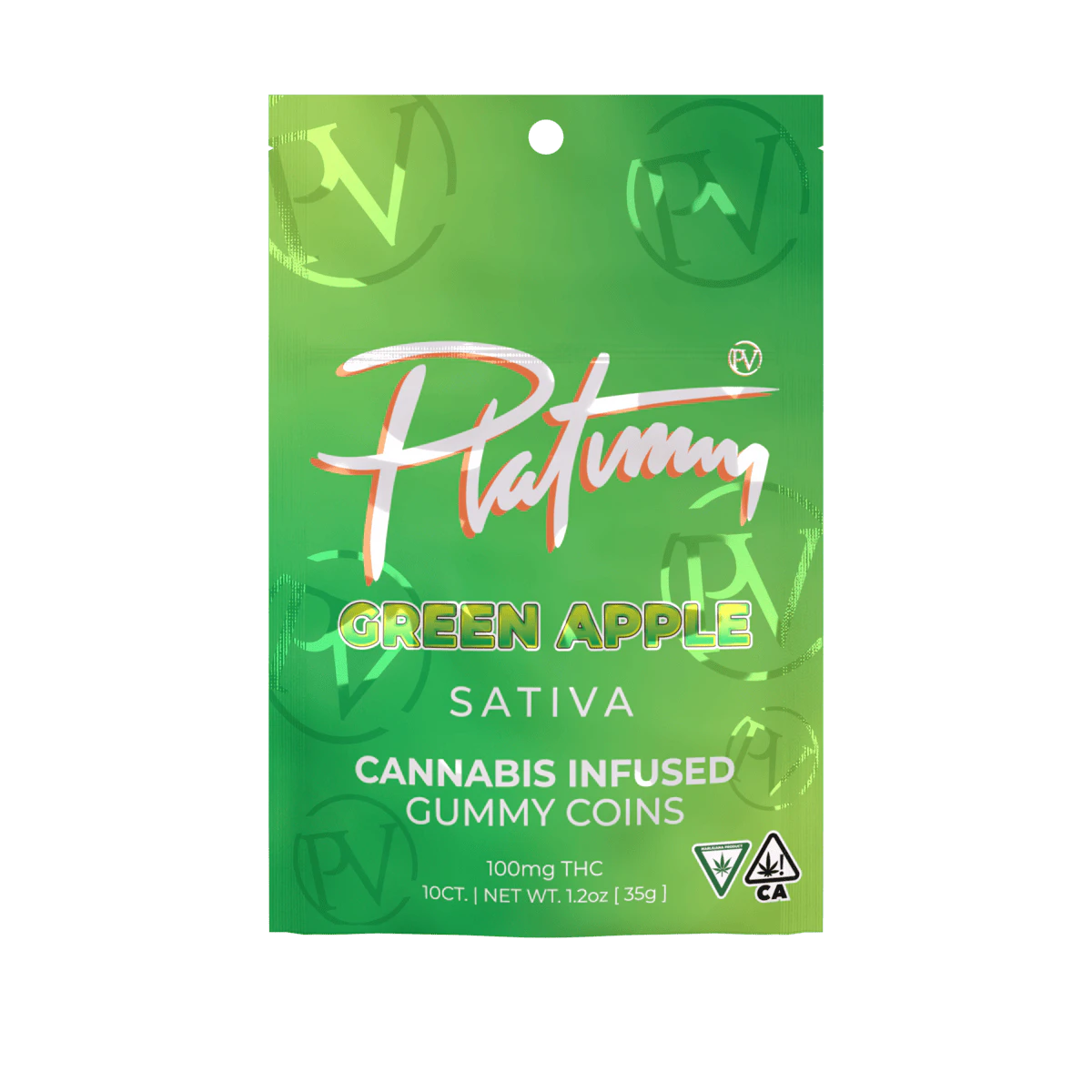Platinum Vape - Platinum Vape - 100mg Distillate Gummy - Green Apple - Sativa  Main Image
