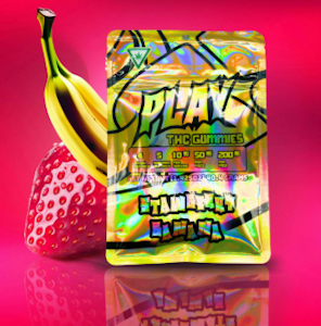 Play Michigan - Strawberry Banana ━ 200mg ━ Hash Rosin Gummies ━ Play
