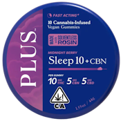 Plus - Sleep - Midnight Berry - 10:5:5 THC/CBN/CBD - Gummies - 10pk - 100mg