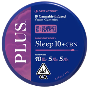 PLUS PRODUCTS - Plus - Sleep - Midnight Berry - 10:5:5 THC/CBN/CBD - Gummies - 10pk - 100mg