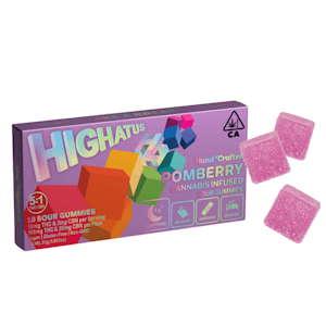 Highatus - 120mg 5:1 THC:CBN PomBerry Sour Gummies (10mg THC, 2mg CBN - 10 pack) - Highatus