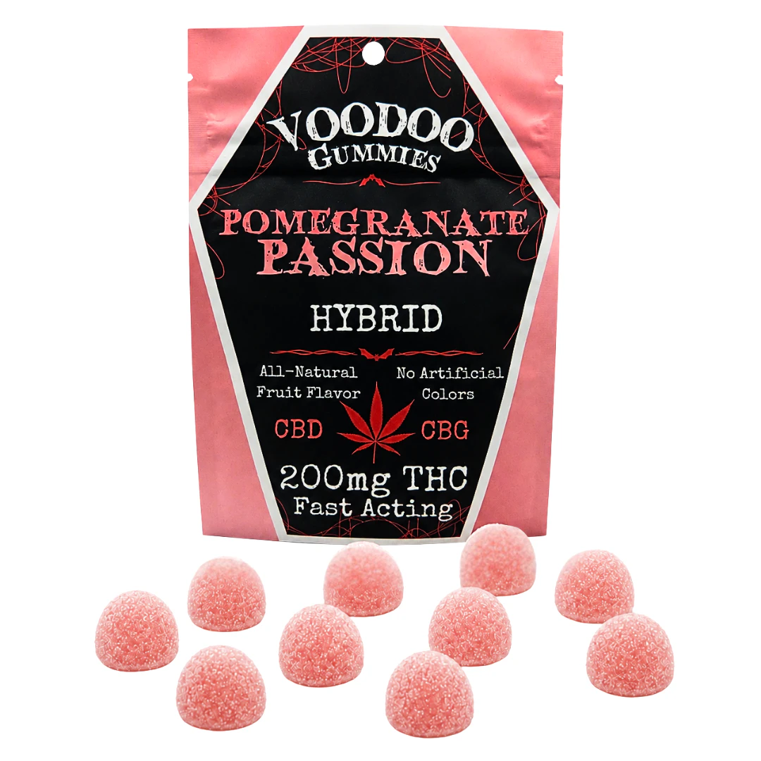 Voodoo - Pomegranate Passion (THC:CBD:CBG) 10x20mg Gummies Main Image