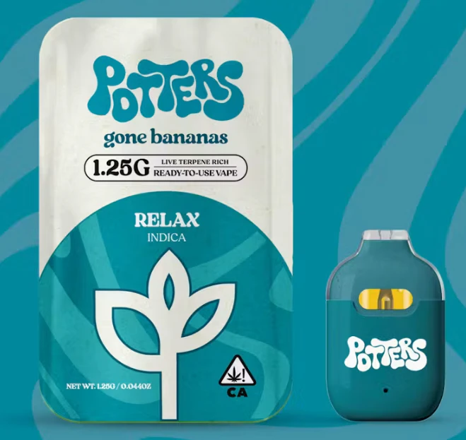 Potters - Potters | Gone Bananas | All-In-One Vape | 1.25g Main Image