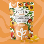 Potters - 100mg Live Resin Sugar-Free Chews - Peach