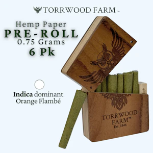 Torrwood Farm - Orange Flambe | Preroll | 0.75g x 3pk | Torrwood Farm