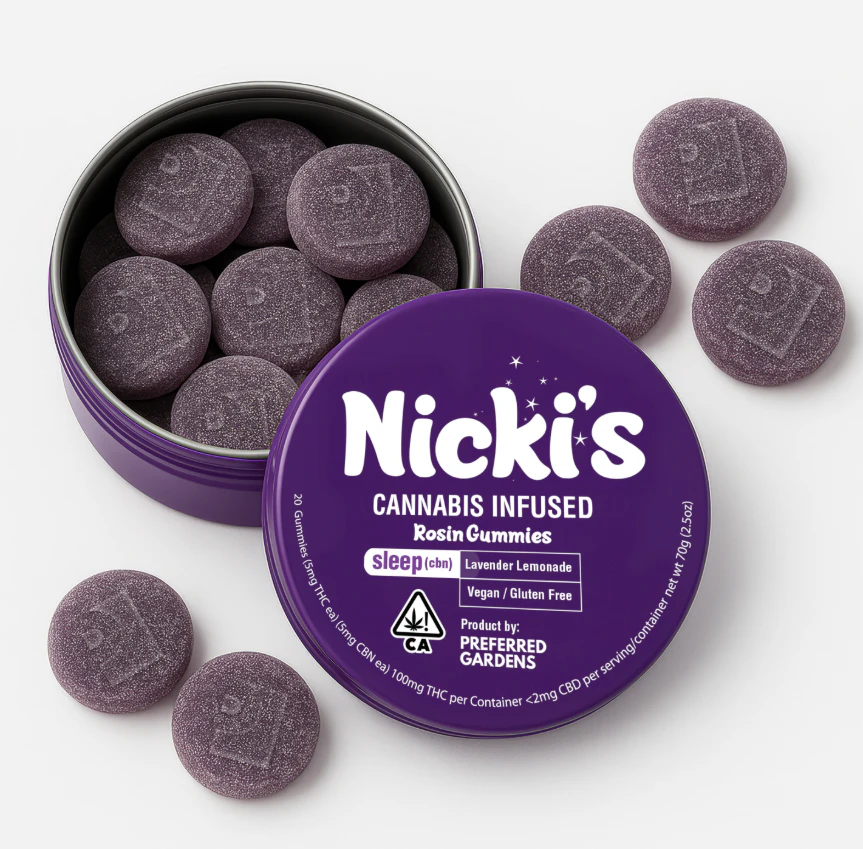 Preferred Gardens - Nicki's Lavendar Lemonade Sleep Rosin Gummies Main Image