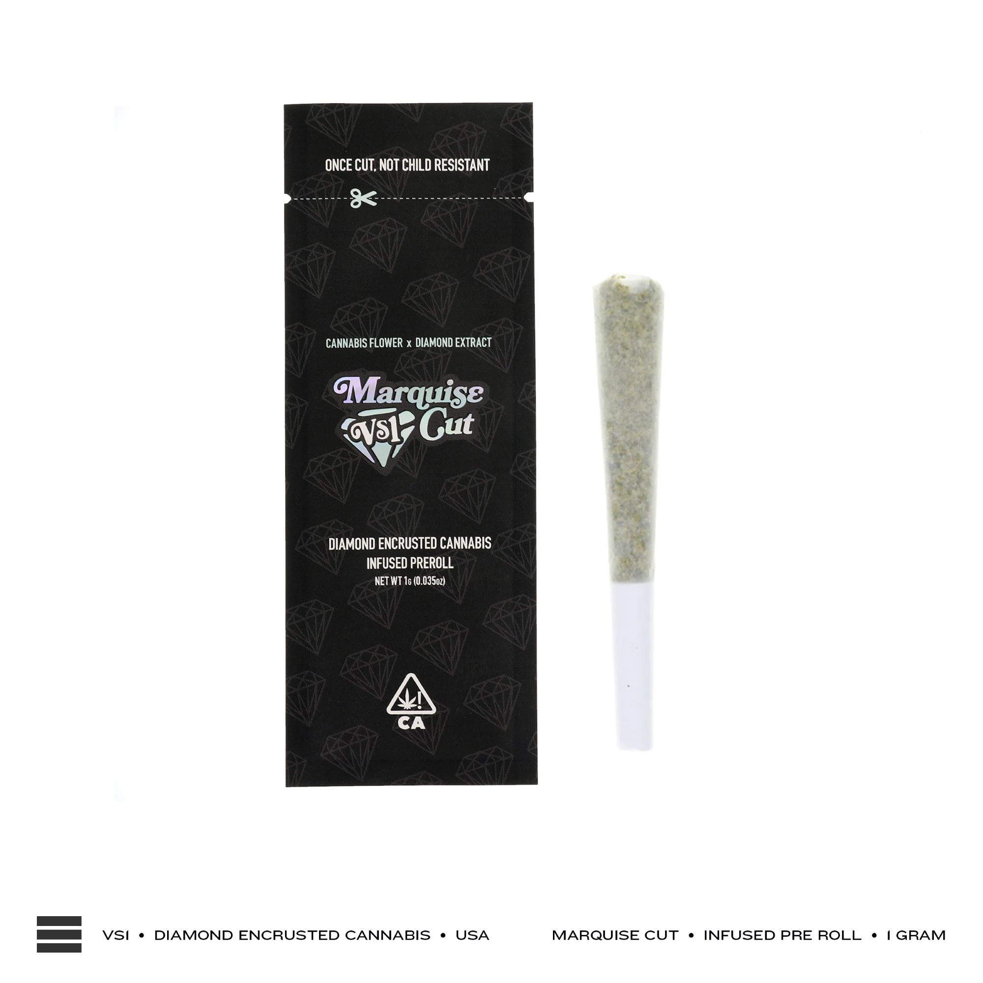 Kingston Royal - Super Candy Marquise Cutz (H) 50.13% | VS1 | 1g Diamond Infused Pre Roll  Main Image