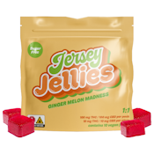 Jersey Jellies | Ginger Melon Madness 1:1 Cured Resin Gummies | 10pk/100mg