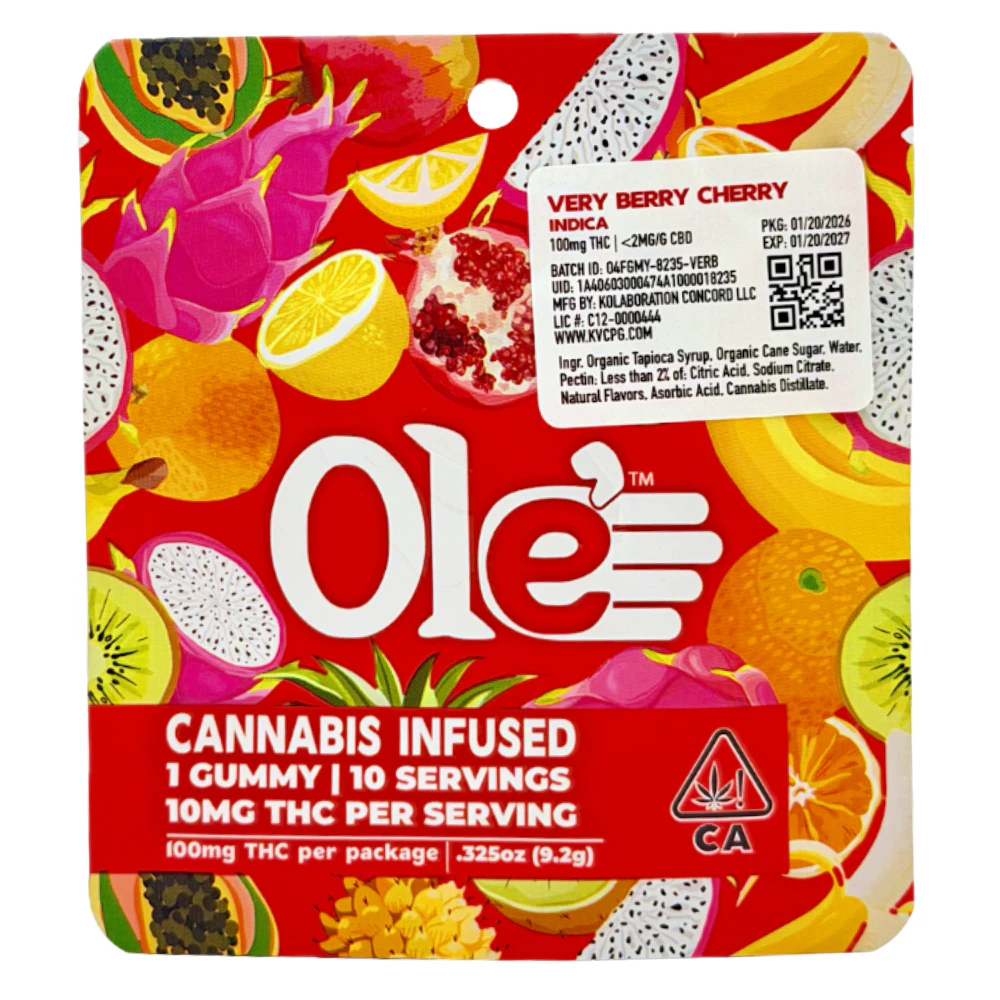 Ole'4 Fingers - Ole 4 Fingers - Single - Very Berry Cherry - Gummy - 100mg Main Image