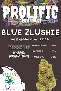 PROLIFIC GROW HOUSE - Blue Zlushie | 3.5g