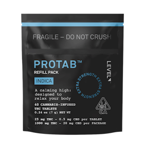 LEVEL+ - Protab + Indica (I)  | Refill Pack (40pk) 25mg Tablets  | Level