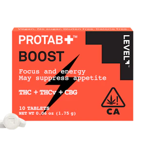 LEVEL+ - Protab+ Boost | (10pk) THC:THCv:CBG Tablets (S) | LEVEL