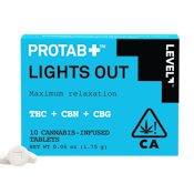Protab+ Lights Out (I) | (10pk) THC:CBN:CBG Tablets | Level