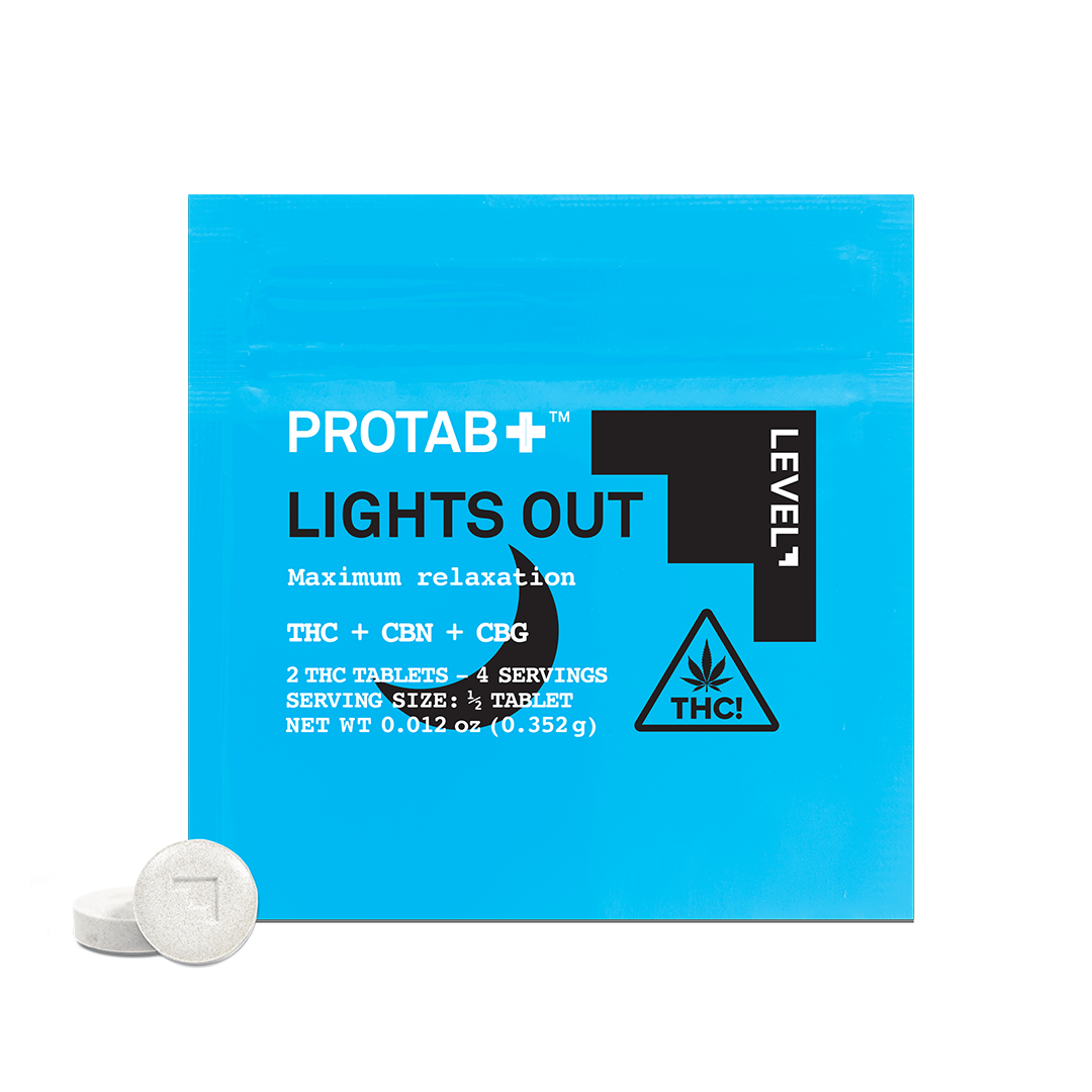 Lights Out Protab+ (THC:CBN:CBG) 2pk Mylar Bag - 40mg Edible