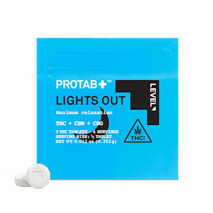 LEVEL - PROTAB + | Lights Out (THC:CBN:CBG) 2pk Tablet | 40mg