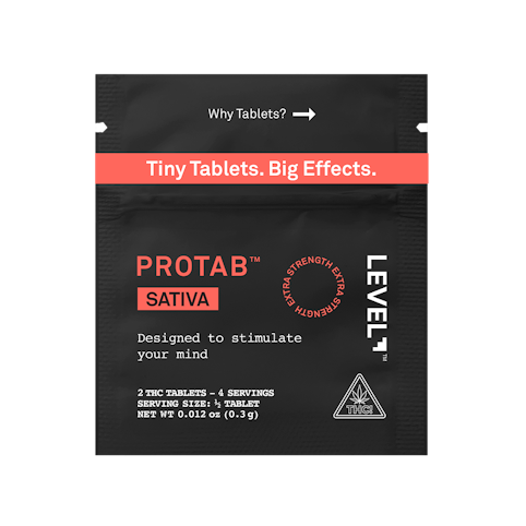 LEVEL+ - Sativa PROTAB Max -Stimulate- 100mg THC | 2pk Tablets (Edible) | LEVEL  -oo5 middle 3