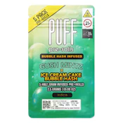 Gush Mintz x Ice Cream Cake (I) 5pk x 0.5g 2.5g - Bubble Hash Infused - Prerolls Puff