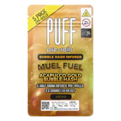 Mule Fuel x Acapulco Gold (S) 5pk x 0.5g - 2.5g - Bubble Hash Infused - Prerolls - Puff