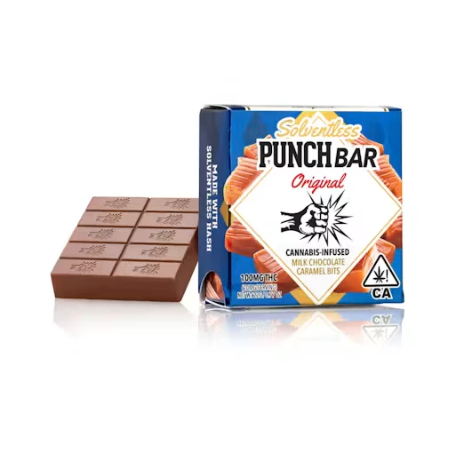 Punch Extracts - Punch Extracts Solventless Hash PunchBar Milk Chocolate Caramel Bits Main Image