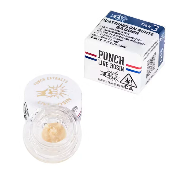 Punch Extracts - Punch Extracts T3 Live Rosin 1g Watermelon Runtz Main Image