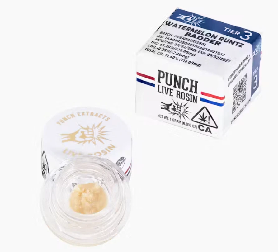 Punch Extracts - Punch Extracts T3 Live Rosin 1g Watermelon Runtz Main Image