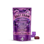 Lost Farm - Purple Passion Fruit - 100mg THC Live Resin Fruit Chews - 10pk