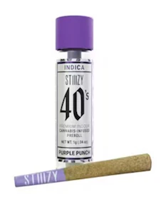 STIIIZY - Stiiizy-Purple Punch-40's-Joint-Infused Pre Roll-Live Resin-Kief-40%+-1g