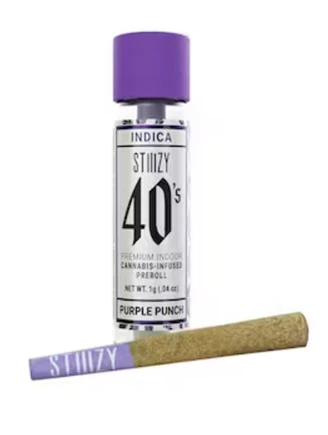 STIIIZY - Stiiizy-Purple Punch-40's-Joint-Infused Pre Roll-Live Resin-Kief-40%+-1g Main Image