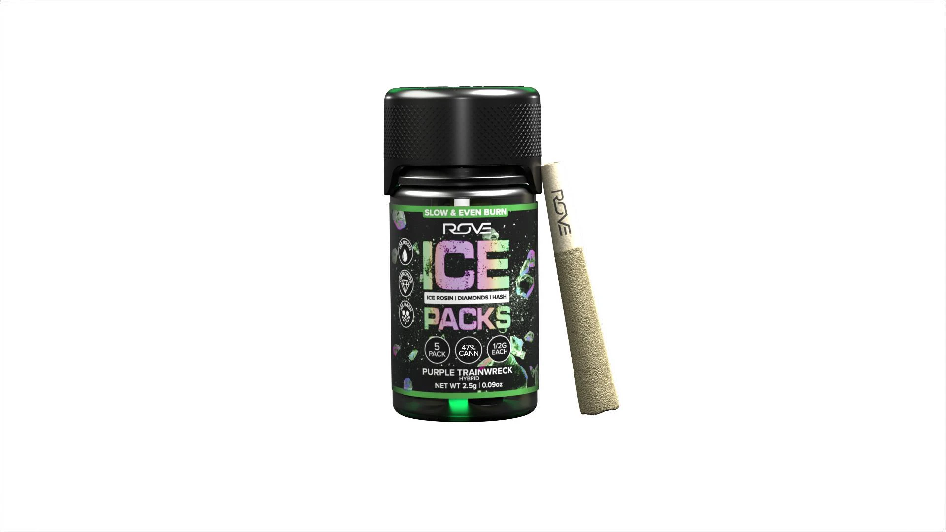 ROVE - Purple Trainwreck | Preroll Infused | 0.5g x 5pk | Rove Main Image