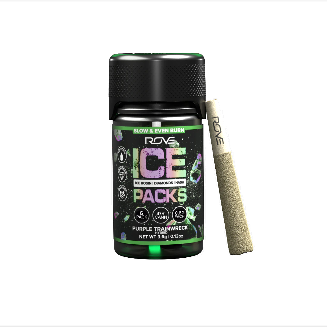 ROVE - Rove Ice Packs Rosin Diamond Hash Infused 6pk 3.6g Purple Trainwreck (H) Main Image