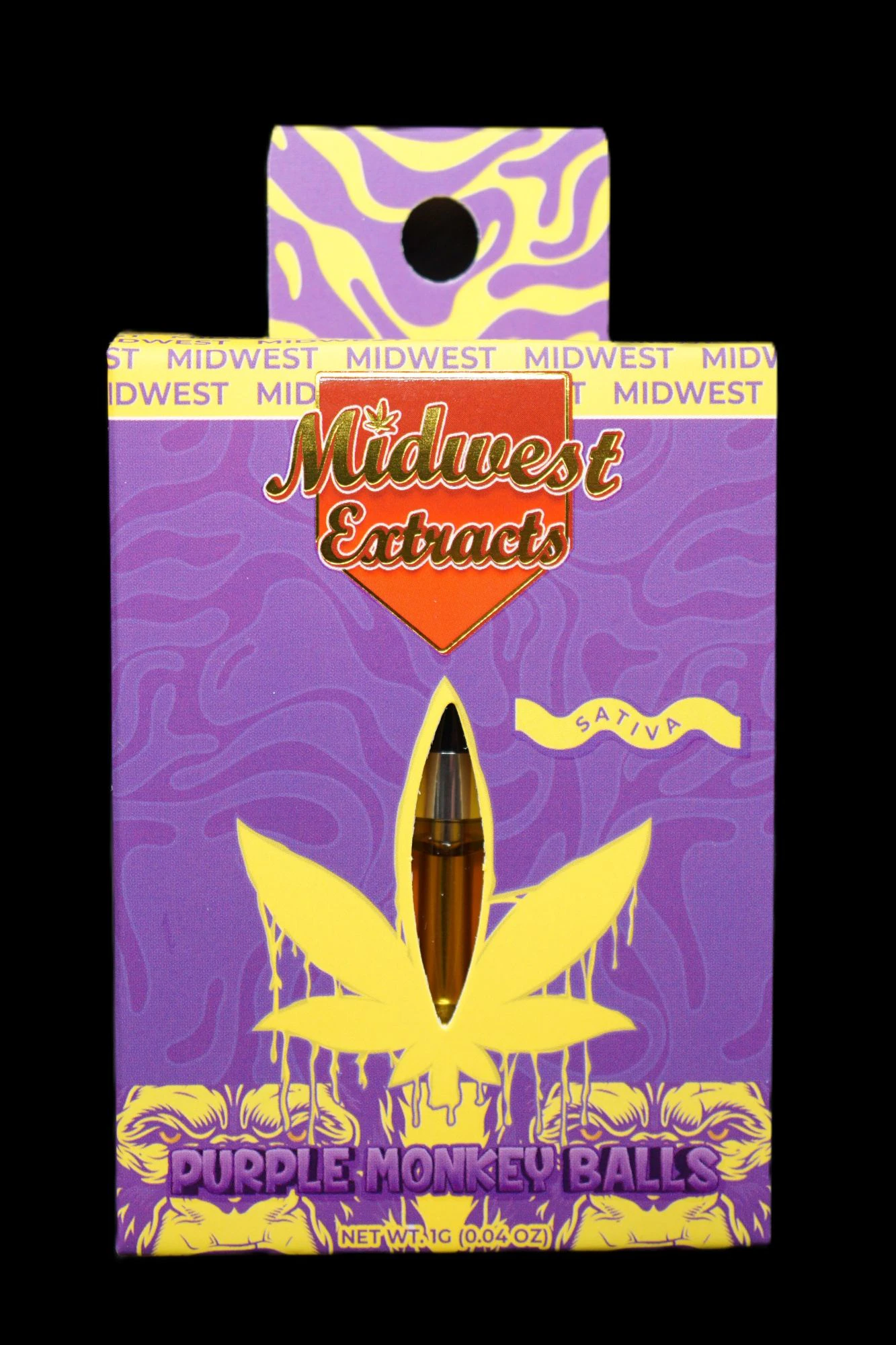 Midwest Extracts - Midwest Extracts Purple Monkey Balls 1G Cart Main Image