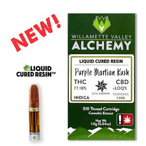 WILLAMETTE VALLEY ALCHEMY - Purple Martian Kush, Liquid Cured Resin, 1g