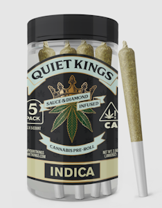 QUIET KINGS - Quiet Kings Infused 5pk Prerolls 2.5g Grape God