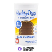 Quality Drugs 1:1 Salted Dark Chocolate Discs 10pk
