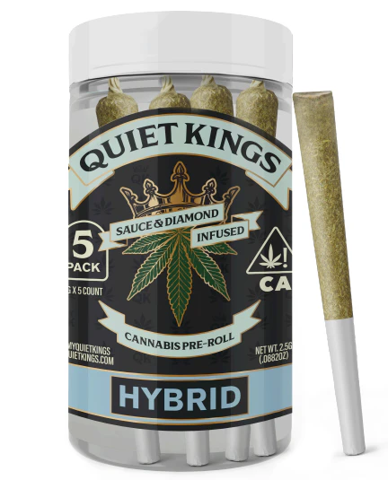 Quiet Kings - Quiet Kings Infused 5pk Prerolls 2.5g Peach Rings Main Image