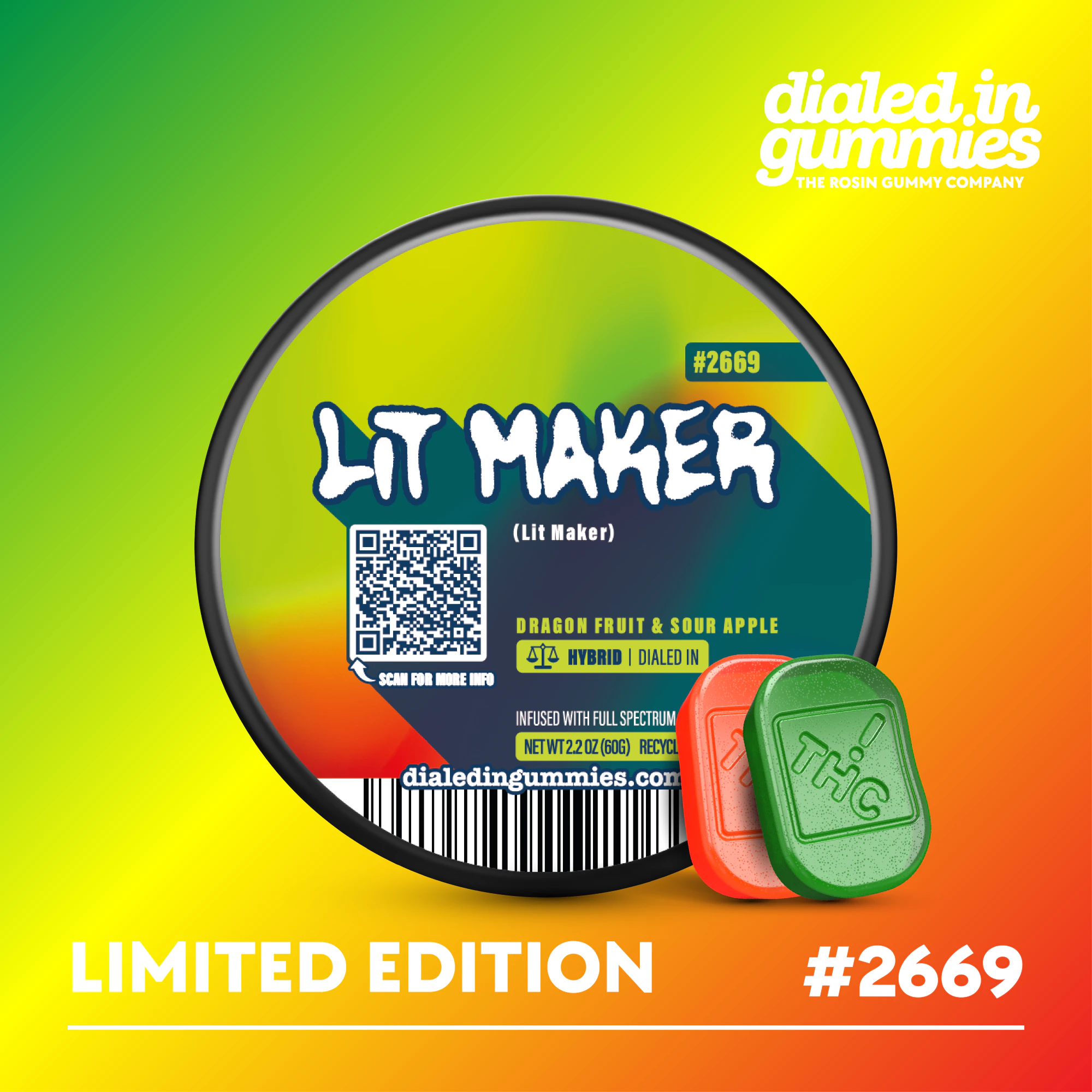 Dialed In - Dialed In - Gummies - Lit Maker (H) - 100mg Main Image