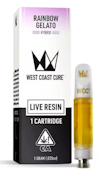 [West Coast Cure] Cartridge Live Resin - 1g - Rainbow Gelato