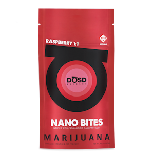 DOSD EDIBLES - DOSD EDIBLES - RASPBERRY 100MG 1:1 NANO BITES GUMMY
