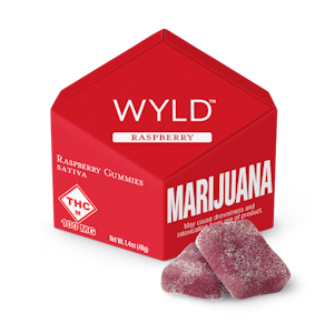 WYLD - WYLD - RASPBERRY 100MG SATIVA GUMMIES