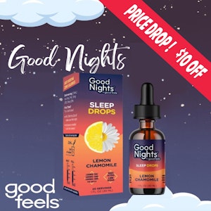 GOOD FEELS - Goodnight Sleep Drops | Lemon Chamomile | 100mg THC: 100mg CBD: 100mg CBN | TAXES INCLUDED