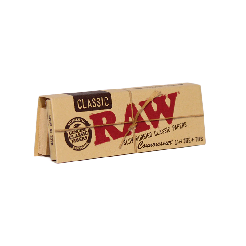 Raw - Raw - 1 ¼ Classic Connoisseur Rolling Papers w/ Tips Main Image