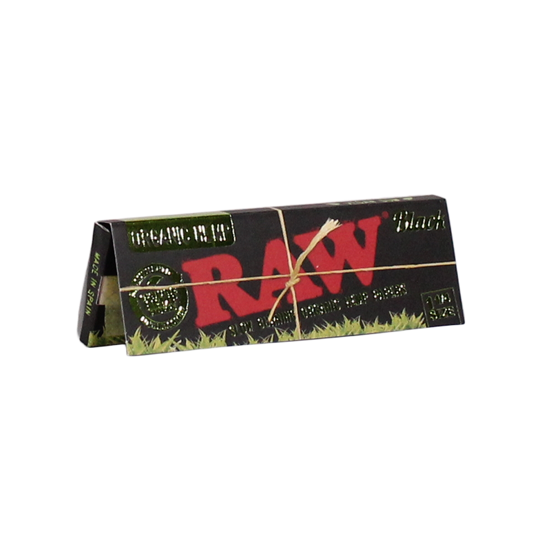 RAW black rolling papers 1 1/4 organic hemp