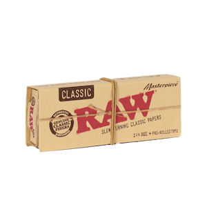 RAW - Masterpiece 1 1/4 Classic Paper + Pre Rolled Tips