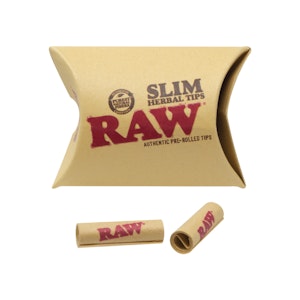 RAW - Pre-Rolled Hemp Tips - Slim - 21pk