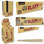 Raw Classic King Size Pre-Roll Cones - 20pk - Raw