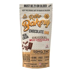 Retro Bakery - Milk Chocolate Bar 5mg THC - 10 pieces