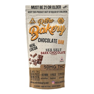 Retro Bakery - Dark Chocolate Sea Salt Bar 5mg THC - 10 pieces