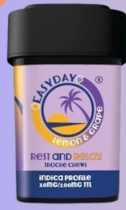 Easy Day - Easy Day Rest & Relax 10 MG Lemon Grape Indica gummy (100 MG Total)
