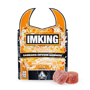 IMKING - IMKING | Root Beer Float | Solventless Live Rosin Gummies | [100mg] 10pk | Hybrid