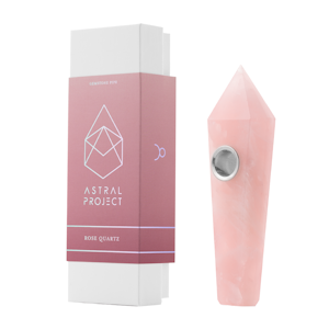 ASTRAL PROJECT - ROSE QUARTZ GEMSTONE PIPE - ASTRAL PROJECT